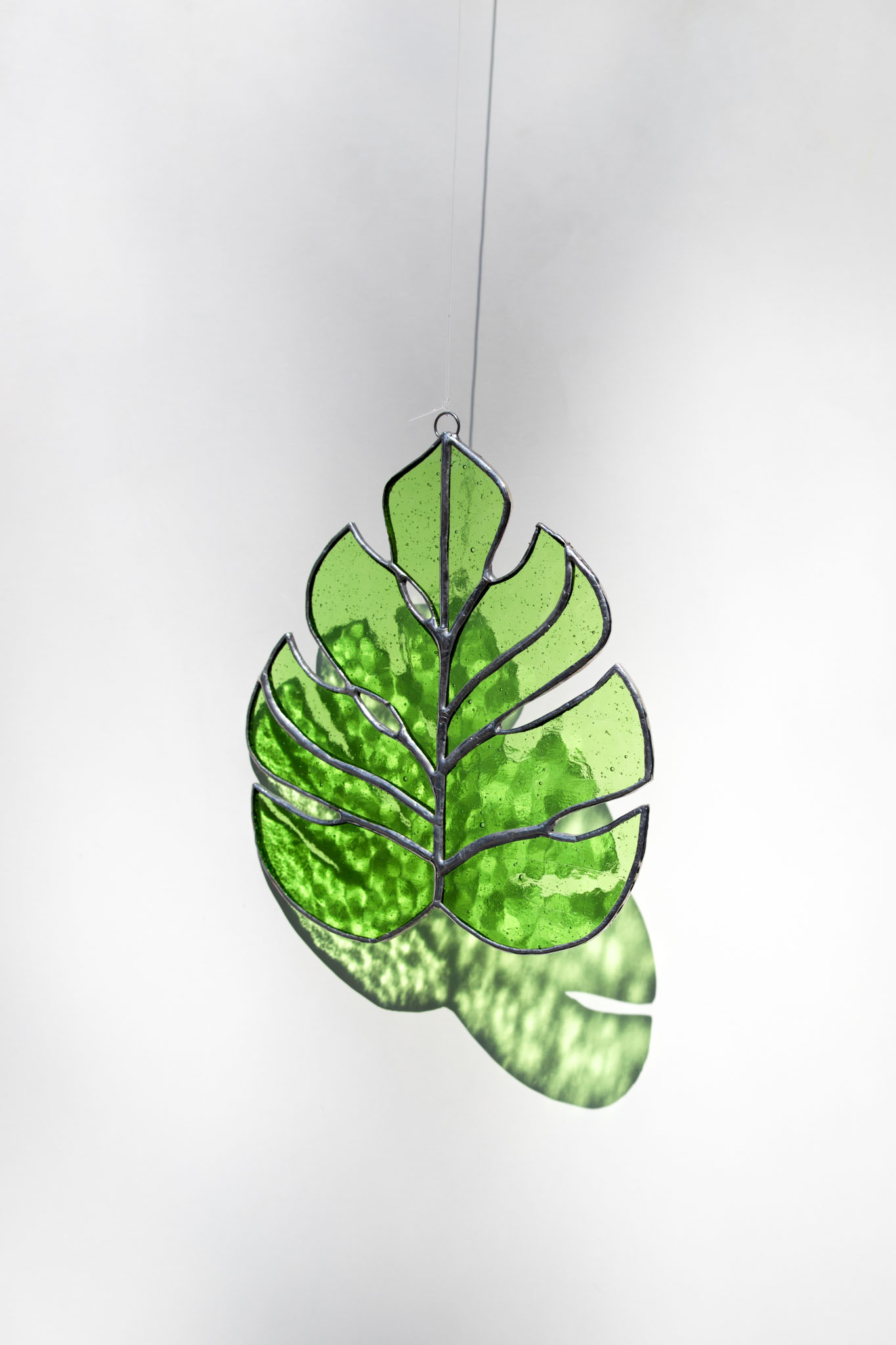 Závesná dekorácia do interiéru – dizajnový doplnok v tvare listu Monstera Deliciosa